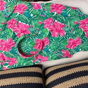 Tommy Bahama Pink and Green Floral Dress